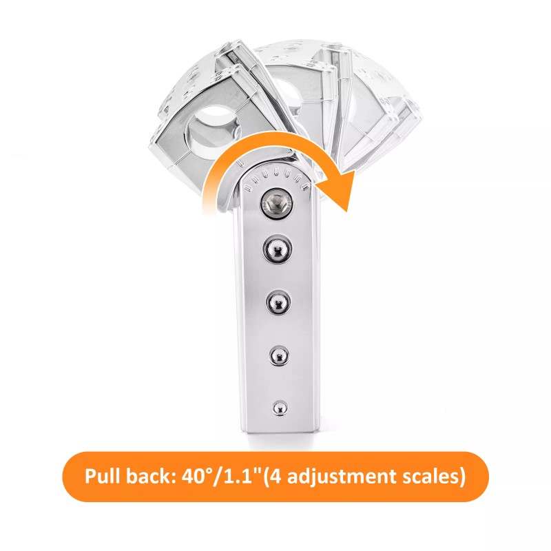 CB 6" Tall Adjustable Pullback Handlebar Riser Clamp for Harley