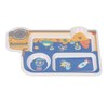 Kids Dinner Plate with Spoon Bamboo Fiber Divided Plates Cartoon