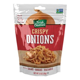 Fresh Gourmet Crispy Onions Snack and Salad Topper 3.5 Ounce (Pack of 12)