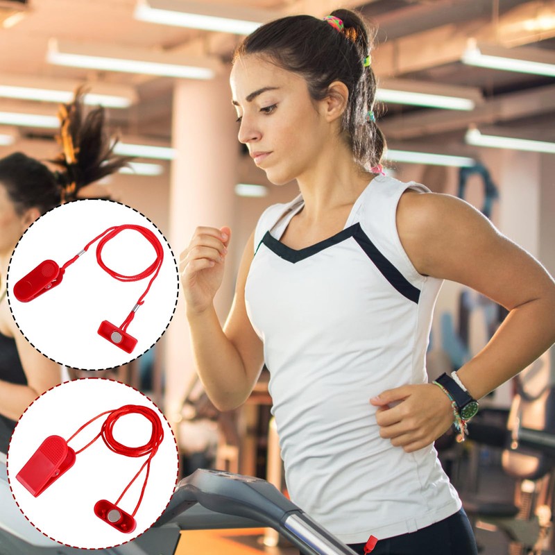 lasuroa 2pcs Treadmill Magnet Safety Keys, 2 Sizes Magnetic Safety