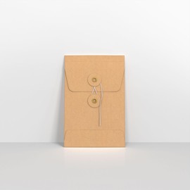 Lempac String and Washer Envelopes - C5 & C6 String Closure Envelopes for Personal & Business Use - Reusuable 180gsm Durable Mailing Solution- SW162G x25