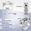 Poppstar Set of 2 hinge bolt clamps stainless steel hose