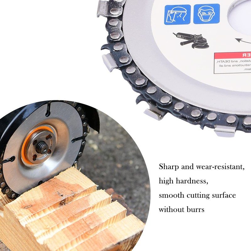 SHININGEYES 4 1/2 inch Wood Carving Disc Cut Chain Grinder