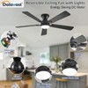 Dolavast Ceiling Fans with Lights, 52 Inch Low Profile Ceiling