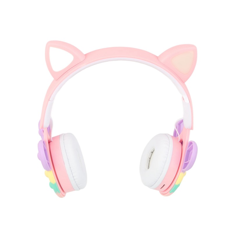 Bluetooth Cat Ear Headphones Fashionable Light Up Wireless Headset for