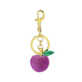 xuzhiyuan Cute Apple Charms Keychain Y2K Fruit Key Ring for Women for Car Keys Holder Bag Purse-Purple