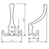 KeyMet 140 Patina Coat Hooks Wall Hooks