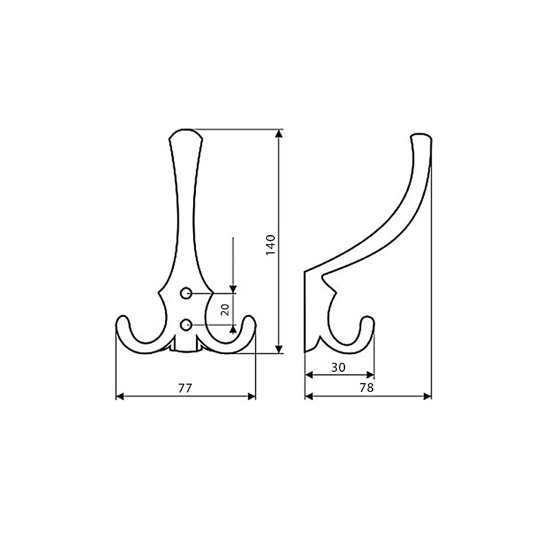 KeyMet 140 Patina Coat Hooks Wall Hooks
