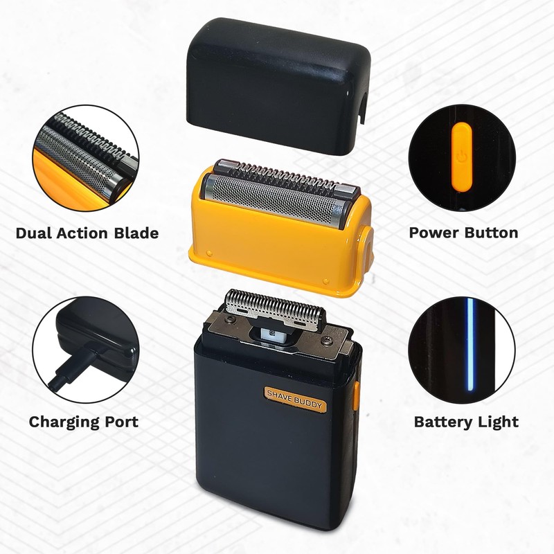 Shave Buddy, Compact Foil Electric Shaver for Face & Body,