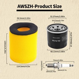 AWSZH Air Filter 13780-03G00 + Oil Filter 1651003G00 + Spark Plugs Tune Up Kits Compatible With Suzuki Eiger 400 LT-A400 LT-F400 2002 2003 2004 2005 2006 2007 King Quad 400 LTA400F 4x4 AS 2008-2010