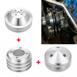 7050500201 Alum Water Pump Crankshaft Alternator Pulley For Ford 302 351W/C/M 4 Bolt Crank