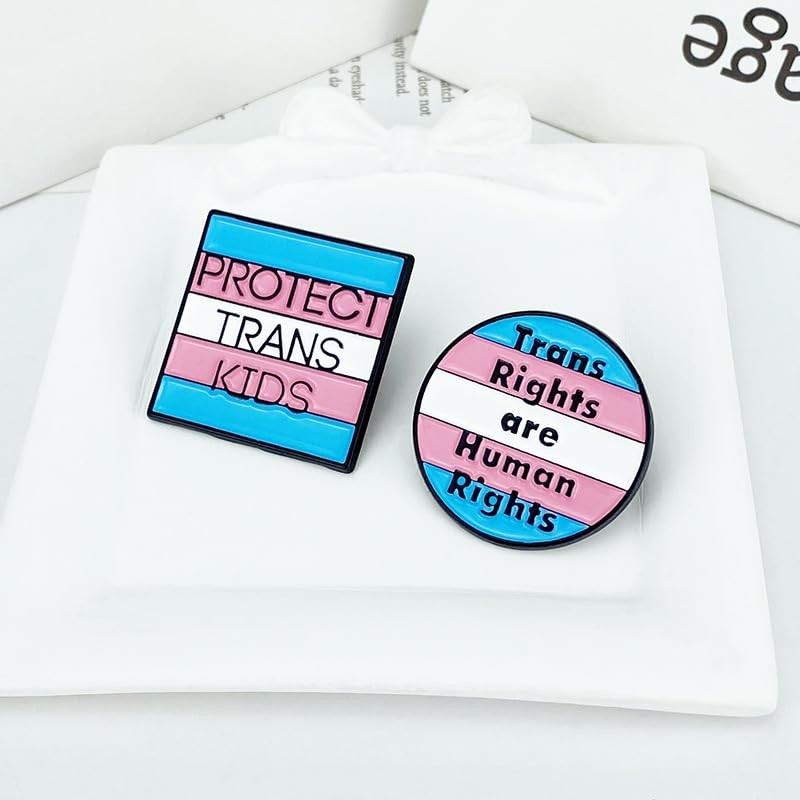 Support Trans Rights Enamel Pins - Protects Trans Kids and