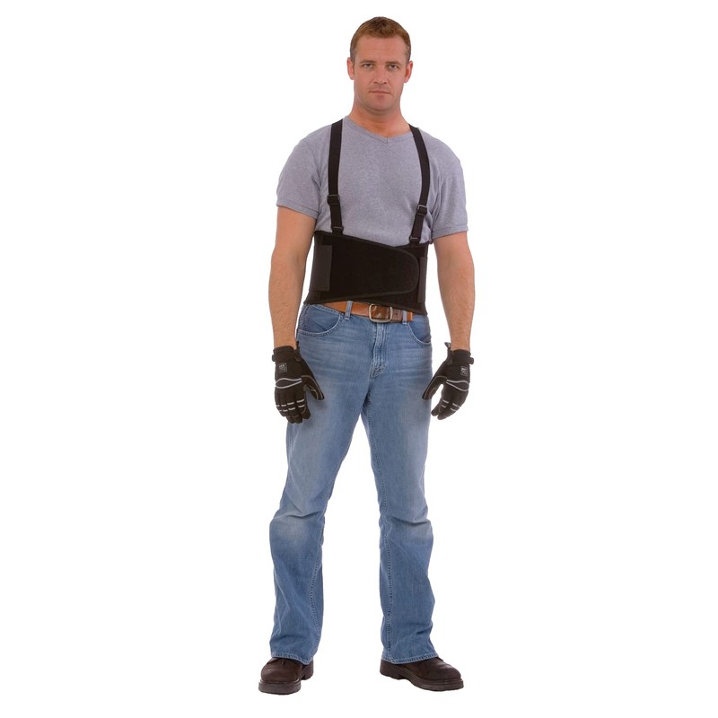 Cordova Back Support Belt with Attached Suspenders, Quick Adjust Elastic