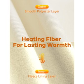 MANCYFIT Thermal Underwear for Women Long Johns Set Fleece Lined Ultra Soft Beige Medium