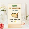 OJsensai Nice 9th Taco Anniversary Card, Funny Pottery Gifts for