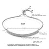 WOWORAMA Silver Bangle Bracelet for Women Skinny Cubic Zirconia Bar