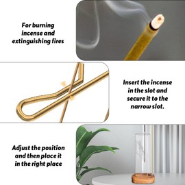 ZOESURE Räucherstäbchenhalter, Holz Räucherstäbchen Halter, Modernes Design Room Décor Räucherstäbchenhalter mit Abnehmbarem Glas Aschefänger, Räucherstäbchen holder für Home Office,Yoga,Meditation