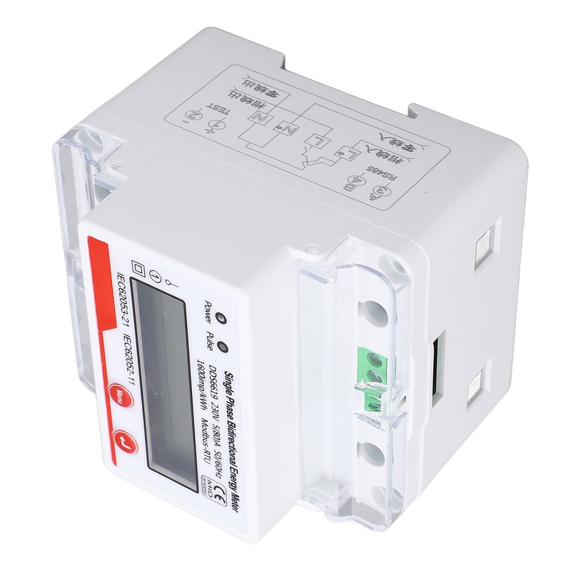 Electricity Meter 4P LCD Display Multifunctional RS485 Single Phase Bidirectional