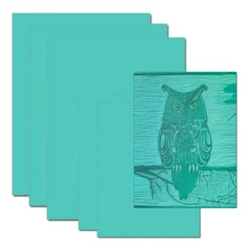 Set of 6 Soft Rubber Lino Printing Plates, Double-Sided, Easy-Carve Soft Lino Block, Rubber Lino Printing Plates for Engraving, for Carvings Stamp DIY Craft (3 Sheets A5 + 3 Shee A6）