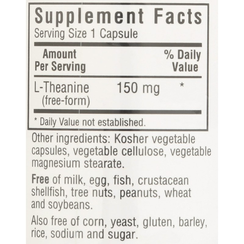 Bluebonnet Nutrition L-Theanine 200 MG, 30 CT