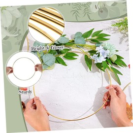 Anneome Metal Hoop Rings 2pcs Dream Catcher Material Metal Decor House Decorations for Home Metal Wreath Ring Metal Dreamcatcher Metal Wind Chimes Abrazaderas De Metal Macrame Hoop Rings