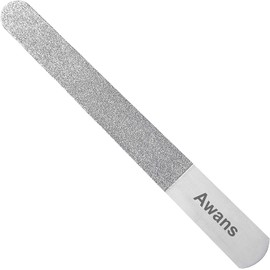 Awans Diamond Deb Nail File, Double Sided Diamond Dust Coating. 6 Inches Reusable Stainless Steel (Nail File - 1)