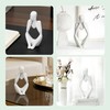 Thinker Abstract Sculpture,White Faceless Figurine Bookshelf Decor