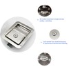 2 Pack Stainless Door Lock Heavy Duty Flush Mount Handle