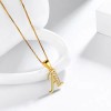 Collares Mujer Inicial Letras Baño Oro 18k Zirconias Color A
