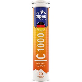 𝐁𝐞𝐬𝐭𝐬𝐞𝐥𝐥𝐞𝐫 - AlpenWell Vitamin C - 1000mg + Zinc - Immune Support - 20 Effervescent Vitamin Drink Tablets, No Sugar + Low Calorie Supplement, Orange Flavor [Sugar Free]