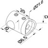 6 x Stainless Steel Cross Bar Holder Diameter Bar 12