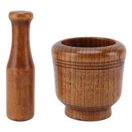 Garlic Grinder Bowl Jujube Wood Herb Crushing Bowl Multipurpose Spice Mixing Grinder for Household Restaurant