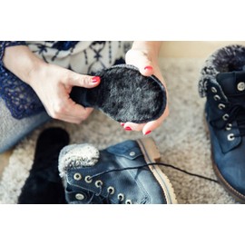 Arctic Lambskin Winter Shoe Insoles Set, 3 Pairs of Soft Bristle and Cotton Edge Shoe Inserts for Men & Women, Very Warm, 3 Pair Set, by Kaps (38 EUR / 5 UK Women)