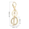 PATIKIL Initial Letter Keyring, Letter D Pendant with Crystal Diamonds,