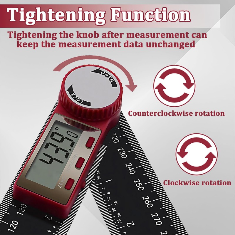 Digital Angle Finder Ruler Protractor, Stainless Steel Digital Angle Finder