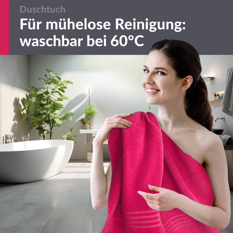 Lashuma Terry Towelling Bath Towel Set 70 x 140 cm