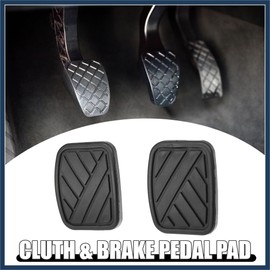 INFINAUTO Anti-Slip Clutch Brake Pedal Cover Fit for Suzuki SX4-2 Pcs Black Stylish Design