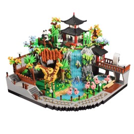 Animal Micro Mini Building Block Model Set with Giraffe Panda Flamingo, Creative Zoo Animal World Toys Gifts for Adult and Kid Age of 14+ 5000PCS