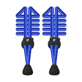 Packs of Elastic Lock Shoelaces For Running & Triathlon - UK SELLER (1 SET BLUE)(Size: ONE SIZE - CUT TO SIZE)