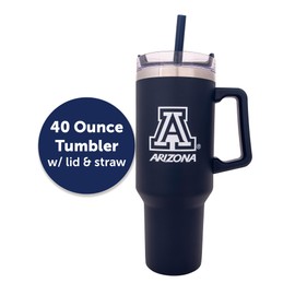 Desert Cactus University of Arizona UA Wildcats Insulated Drinkwear Travel Cups Lid Straw Stainless Steel Hot Cold Double Walled (22oz Rally Tumbler)