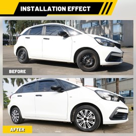 AUTOFREE 15 inch Hubcaps Wheel Covers, ABS White & Black Lacquer Wheel Rim Covers Clip On Auto Tire Sturdy Guards Replacement Set of 4, Universal for Most Cars Nissan Toyota Acura Chevy Mazda VW