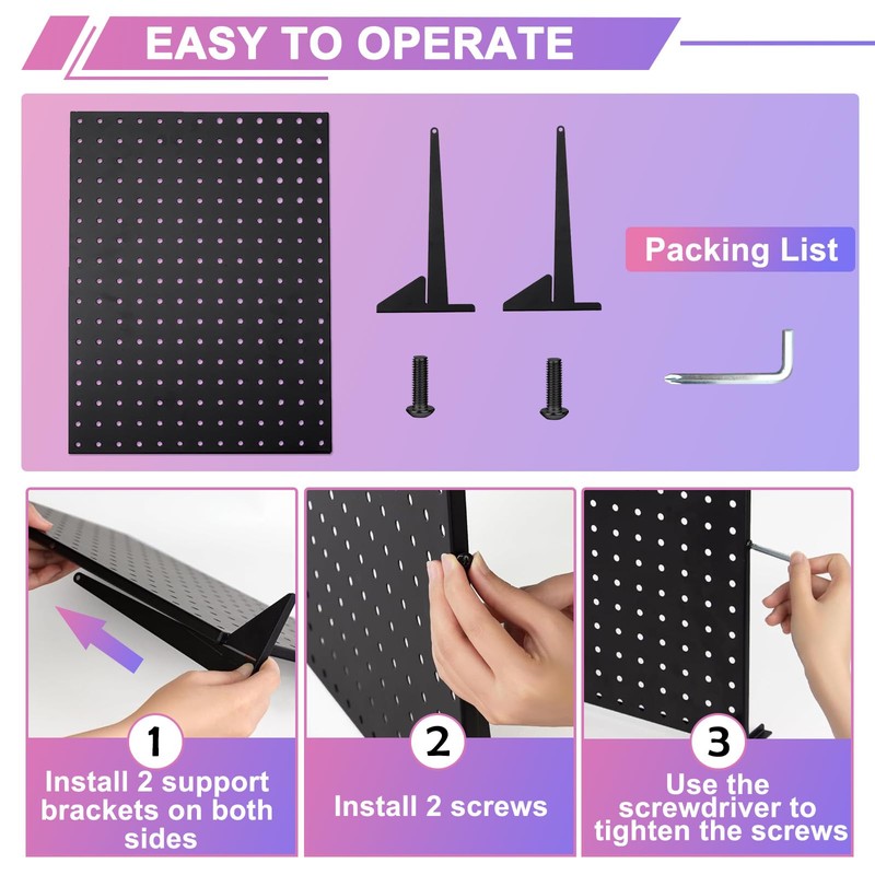 Acfunique 2 Pack Peg Board Display Stand for Vendors with