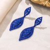 Flyonce Blue Rhinestone Earrings, Sparkly Crystal Wedding Bridal Drop Dangle