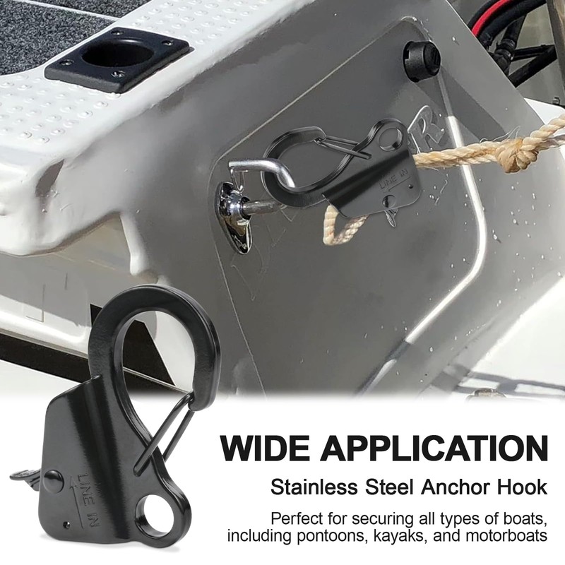 Leero 2 Pack Stainless Steel Anchor Hook, Load Capacity 8,000