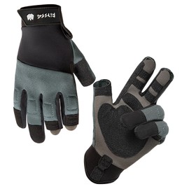 FitsT4 Sports Sailing Gloves 3-Finger Water Resistant Moisture Wicking Kayak Paddling Gloves for Waterski Jet Ski Men Women,Grey,L