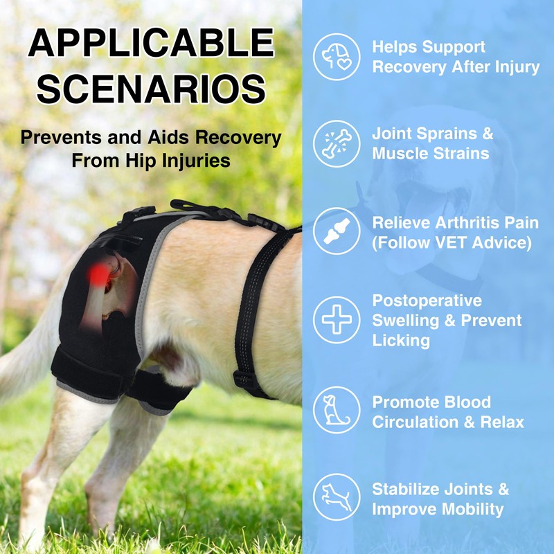 KISFLY Dog Hip Brace, Hot Cold Therapy Rear Leg Care