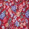 Red Periwinkle Medium Floral Pattern Printed Stretch Poly Power Mesh