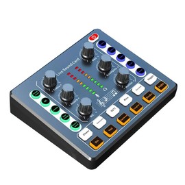 Daiilg M8 Sound Card Live Broadcast Audio Interface Podcasting Device Caster with Premium Mic Preamplifier Sound Card Easy Install Easy to Use