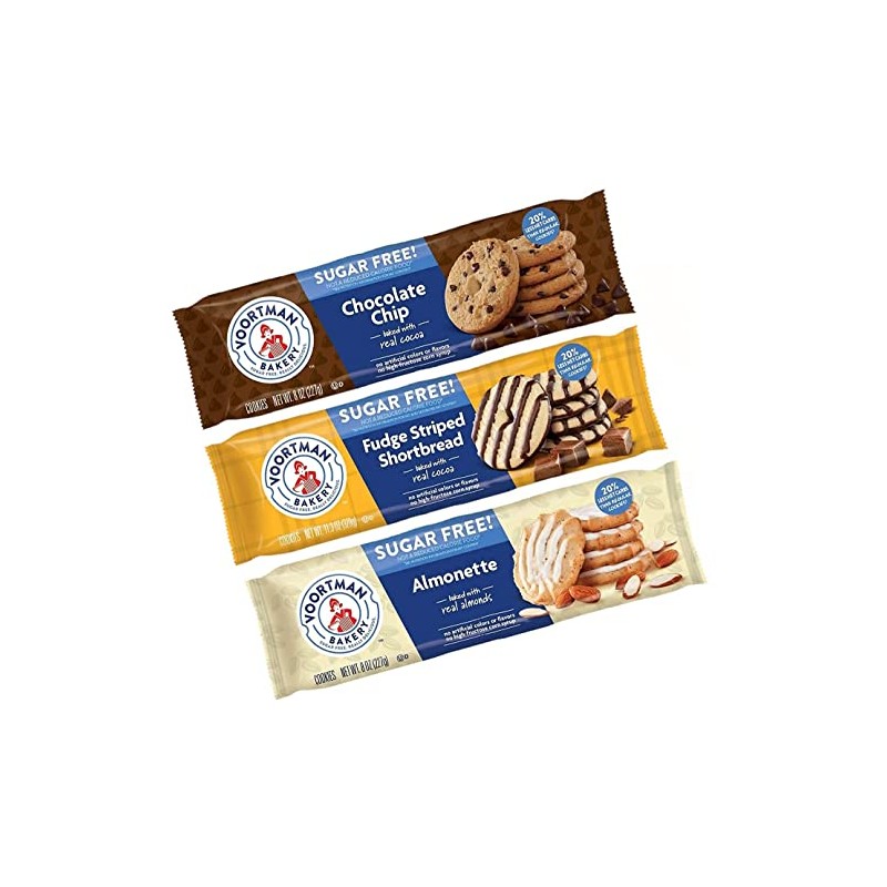 Voortman Bakery Sugar Free Wafers Variety Pack | Chocolate Chip,