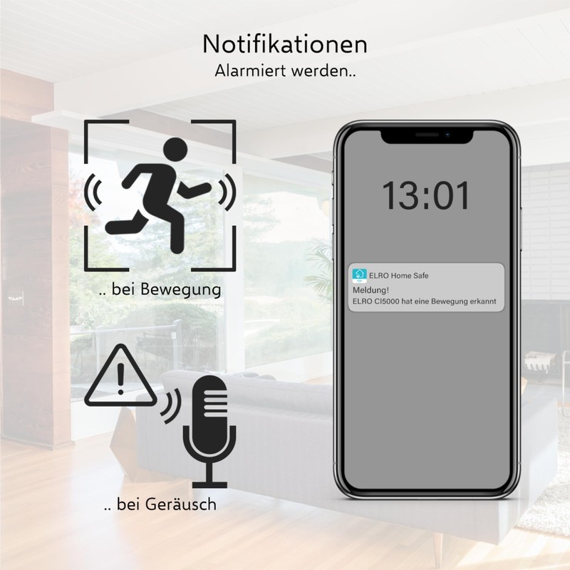ELRO CI5000 Indoor WiFi IP Surveillance Camera with Motion Sensor
